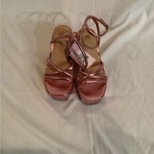 Wild Fable Metallic Pink Strappy Sandals